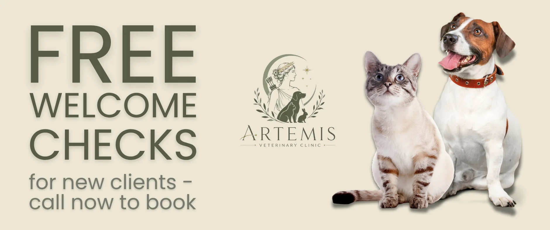Free welcome checks for new clients - call now to book